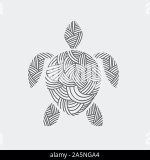 Turtle vector illustration. Turtle logo. Turtle emblem. Turtle fashion icon Stock Vector