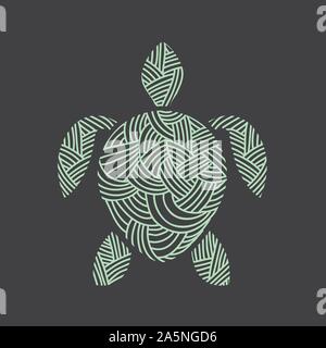 Turtle vector illustration. Turtle logo. Turtle emblem. Turtle fashion icon Stock Vector