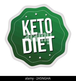 Keto diet label or sticker on white background, vector illustration Stock Vector