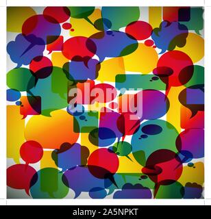 Colorful background made from speech bubbles Stock Vector