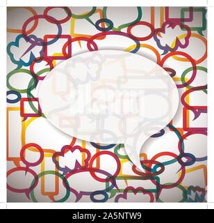 Colorful background made from speech bubbles with place for your text Stock Vector