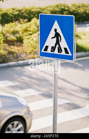 Pedestrian crossing sign Stock Photo