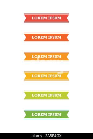 Colorful document headlines template. Vector illustration Stock Vector