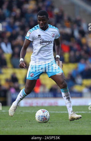 Bradford, UK. 19 October 2019 Crawley Town's Beryly Lubala during the Sky Bet League Two match between Bradford City and Crawley Town  at The Utilita Energy Stadium in Bradford. Credit: Telephoto Images / Alamy Live News Stock Photo