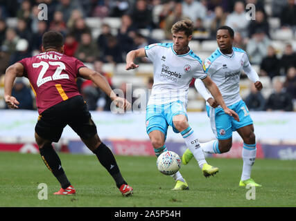 Bradford, UK. 19 October 2019 Crawley Town's Josh Doherty during the Sky Bet League Two match between Bradford City and Crawley Town  at The Utilita Energy Stadium in Bradford. Credit: Telephoto Images / Alamy Live News Stock Photo
