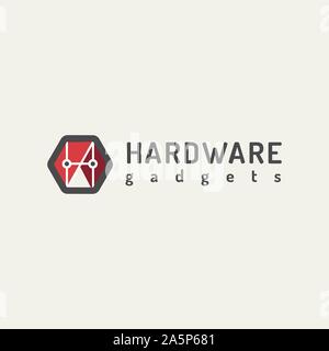 Hardware vector logo. Electronics logo. Stock Vector