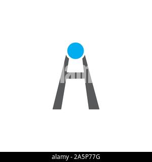 Ladder vector logo. Ladder icon. Self development emblem. Stock Vector