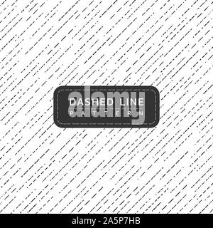 Dashed line pattern vintage design art monochrome rain inspiration. vector illustration Stock Vector