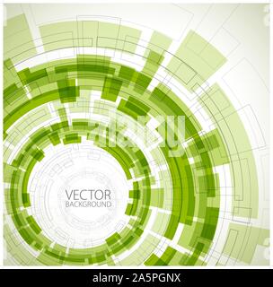 Abstract green technical background with place for your text Stock Vector