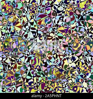 Rainbow multicolor abstract spotted seamless pattern, background from geometrical figures. Colorful bright texture of various shapes for creative fabr Stock Vector