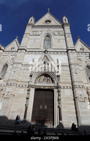 Naples, Italy - October 13, 2019: The Duomo of Naples - The Metropolitan Cathedral of Santa Maria Assunta Stock Photo