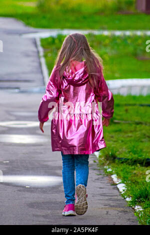 Bright pink cheap raincoat