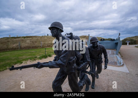 Higgins Boat monument at Utah Beach, Normandy, France Stock Photo