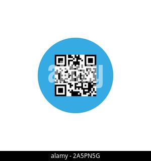 QR Code icon. Vector illustration, flat design. Stock Vector