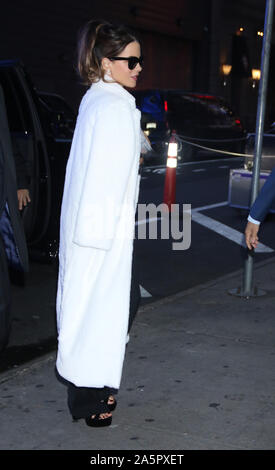 NEW YORK, NY- October 22: Kate Beckinsale arrives at Good Morning America promoting her new movie Farming on October 22, 2019 in New York City/ Credit: RW/MediaPunch Stock Photo