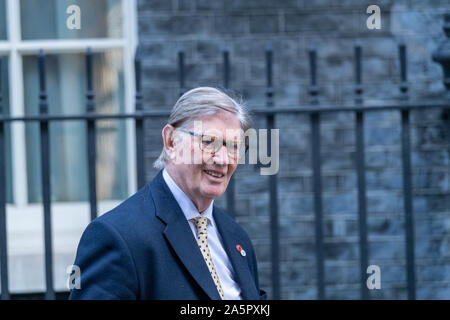 London UK 22nd Oct. 2019,  Sir Bill Cash leaves a  meeting at 10 Downing Street, London Credit Ian Davidson/Alamy Live News Stock Photo