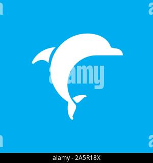 Dolphin vector logo. Dolphin icon. Dolphin emblem. Stock Vector