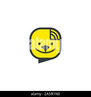 Dog vector icon. Doc vector emblem. Dog vector logo. Veterinary clinic logo. Stock Vector