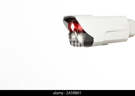 image of a surveillance camera with wireless and infrared technology for night vision. Stock Photo
