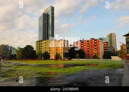 Milan, Italy: 22 June 2019: Porta nuova district in new modern area in Milano, Lombardy, Italy. Stock Photo