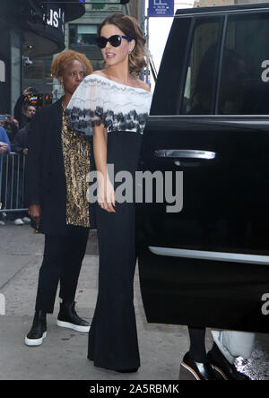 NEW YORK, NY- October 22 Kate Beckinsale seen exiting Good Morning America in New York City on  October 22, 2019. Credit: RW/MediaPunch Stock Photo
