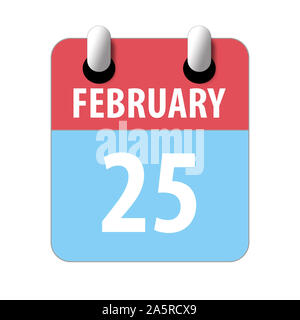 Calendar day on february 25 Cut Out Stock Images & Pictures - Alamy
