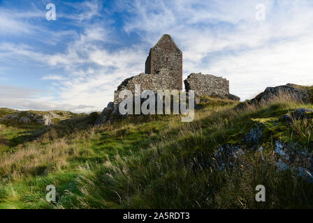 Smailholm Tower near Kelso in the Scottish Borders it was here that Sir Walter Scott was sent to the farm next to the tower as a small boy to live. Stock Photo