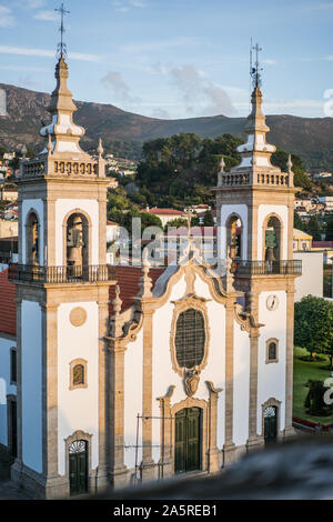 church in the Vila Nova de Cerveira, Portual, Europe. Camino Portugues. Stock Photo