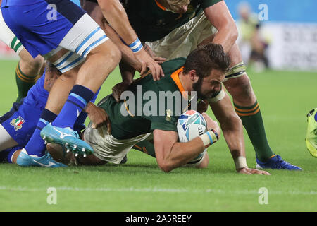 Lodewyk de Jager South Africa of  during the World Cup Japan 2019, Pool B rugby union match between South Africa and Italy on October 4, 2019 at Shizuoka Stadium Ecopa in Shizuoka, Japan - Photo Laurent Lairys / DPPI Stock Photo