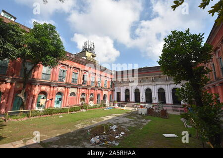 Courtyard of the Shobhabazar Royal Palace (Gopinath Bari). 36 Raja Nabakrishna Street. Kolkata, West Bengal, India. Stock Photo