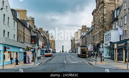 Frederick St and Princes St. corner, Edinburgh, Scotland Stock Photo