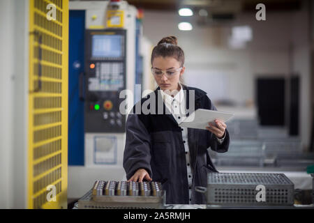 industrial plant engineer female Stock Photo