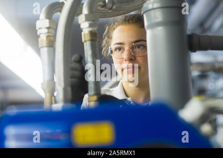 block heat and power plant engineer female Stock Photo