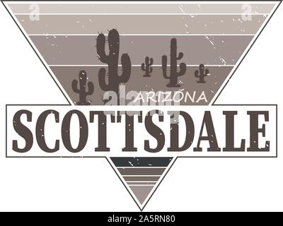 Scotsdale city travel destination. vector shirt logo Stock Vector