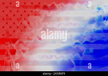 An abstract American flag impression background. Stock Photo