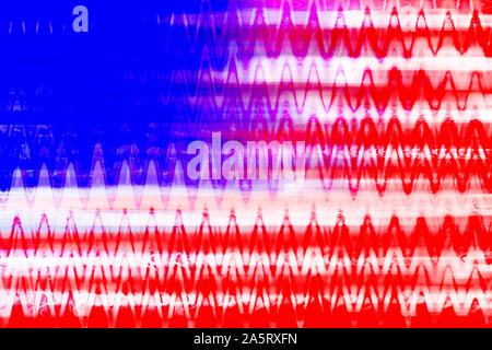 An abstract American flag impression background. Stock Photo