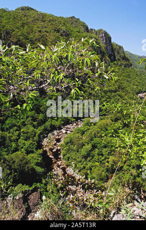 Brazil, Chapada dos Veadeiros, Vale da Lua: Rock outcrop of ...