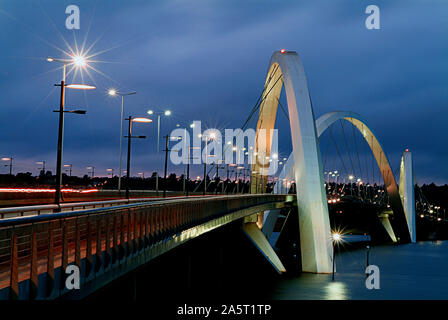 Juscelino Kubitschek bridge, Brasilia, DF, Brazil Stock Photo