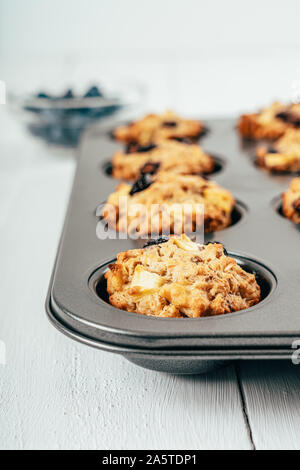 Blueberry And Apple Fruity Cupcakes Muffins Stock Photo