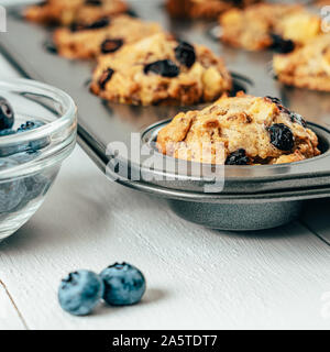 Blueberry And Apple Fruity Cupcakes Muffins Stock Photo