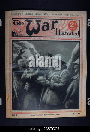 Front cover of 'The War Illustrated' wartime magazine (24th Feb 1917) , a piece of replica memorabilia from the World War One era. Stock Photo