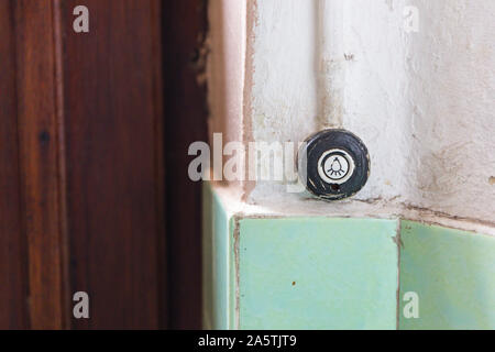 Vintage toggle for light on wall Stock Photo