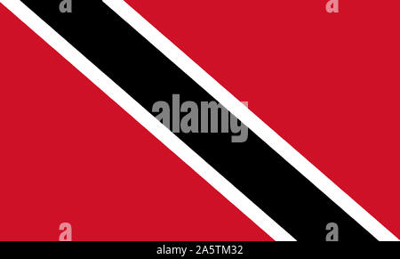 Nationalfahne, Flagge von Trinidad und Tobago, Karibik Stock Photo