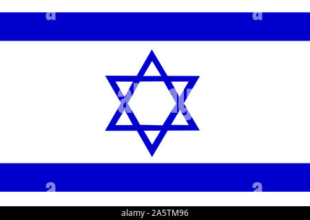 Nationalfahne, Flagge von Israel, Vorderasien, Stock Photo