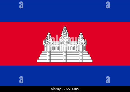 Nationalfahne, Flagge von Kambodscha, Asien Stock Photo