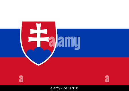 Nationalfahne, Flagge von Slowakei, Mitteleuropa, Europa Stock Photo