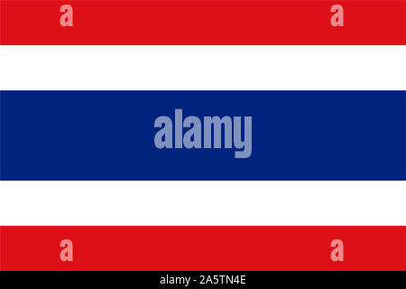 Nationalfahne, Flagge von Thailand, Asien Stock Photo