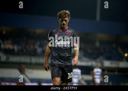 London, UK. 22nd Oct, 2019. John Swift of Reading during the EFL Sky Bet Championship match between Queens Park Rangers and Reading at The Kiyan Prince Foundation Stadium, London, England on 22 October 2019. Photo by Tom Smeeth. Editorial use only, license required for commercial use. No use in betting, games or a single club/league/player publications. Credit: UK Sports Pics Ltd/Alamy Live News