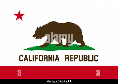 Nationalfahne, Flagge von Kalifornien, Vereinigte Staaten von Amerika, USA Stock Photo