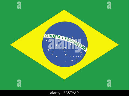 Nationalfahne, Flagge von Brasilien, Suedamerika,